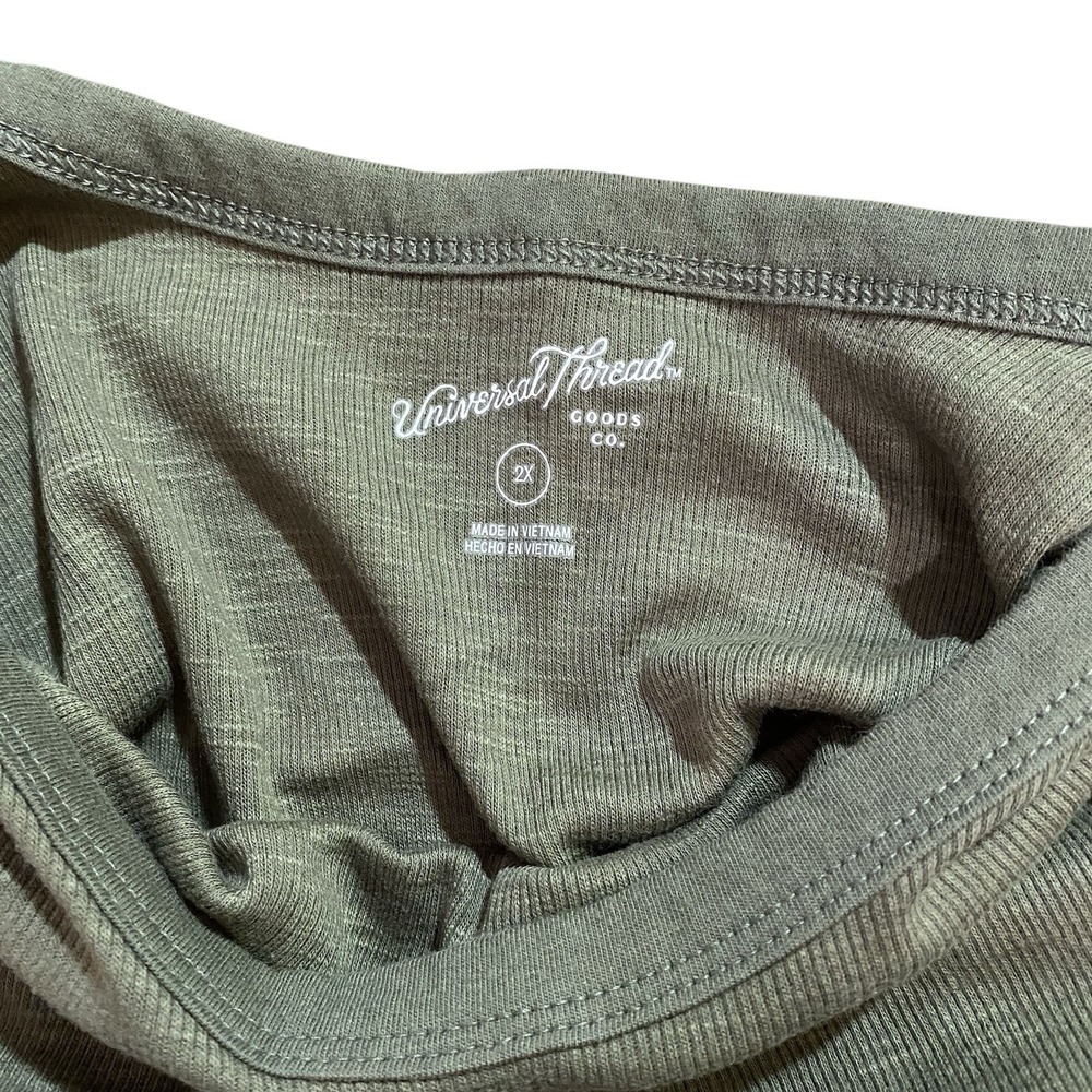 Universal Thread NWT Army Green Tank Top 2X Casual Basic Sleeveless Summer - Picture 3 of 6
